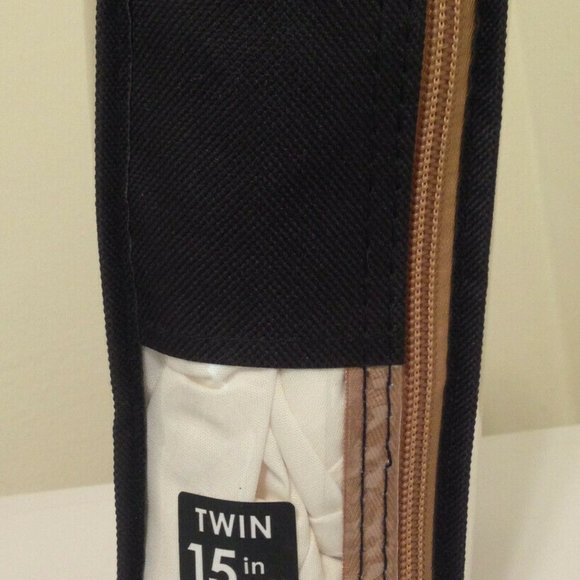 Wonder Skirt Ivory Wrap Around Twin Split Bedskirt 15" Drop - Picture 5 of 6